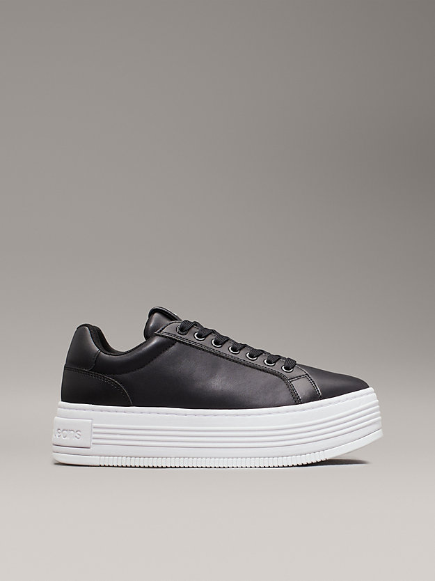 Leather Platform Trainers
