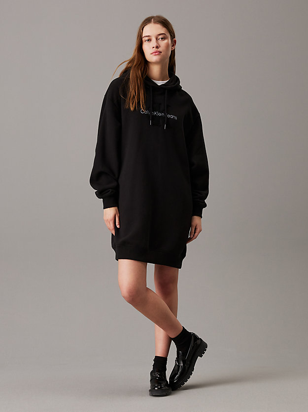 Monogram Hooded Sweatshirt Dress