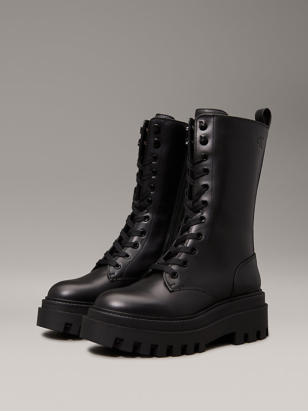 Leather Platform Boots