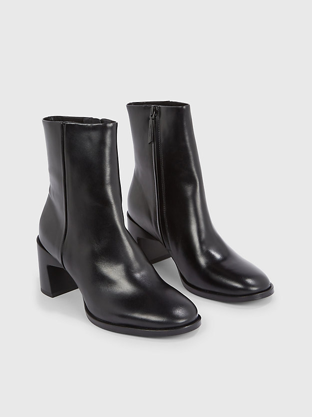 Leather Heeled Ankle Boots