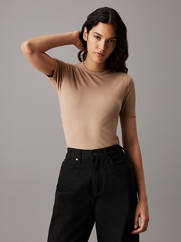 Fitted Modal Ribbed T-shirt