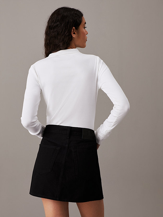 Long Sleeve Ribbed Polo Bodysuit