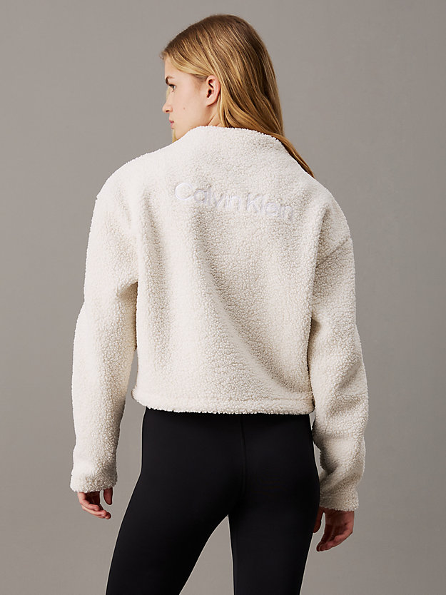 Cropped Sherpa Fleece Pullover