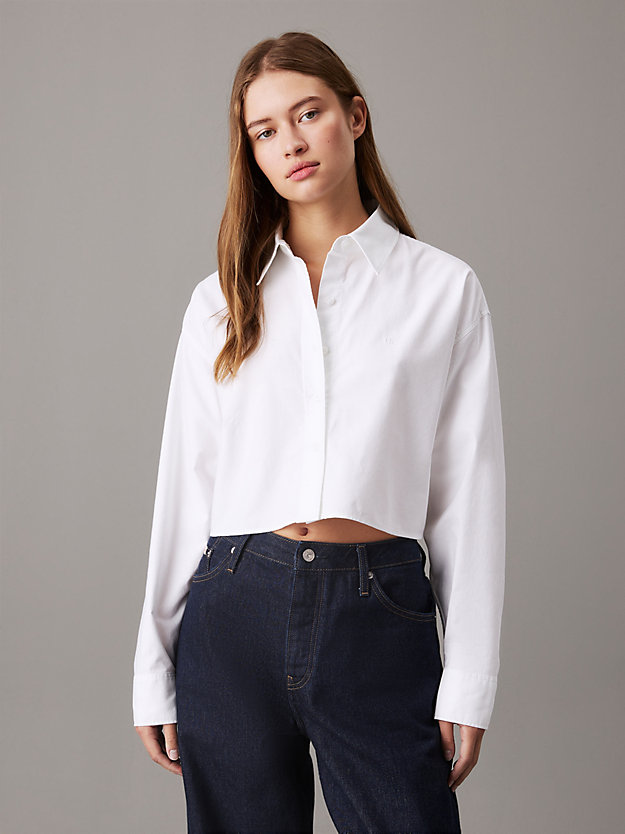 Cropped Oxford Cotton Shirt