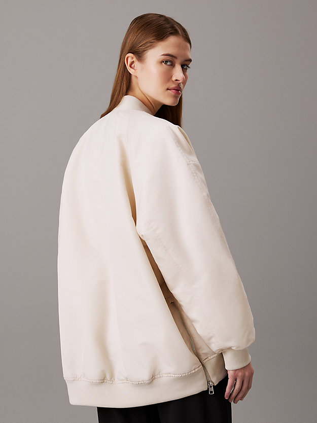 Relaxed Sateen Bomber Jacket