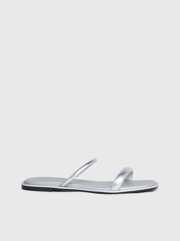 Metallic Leather Sandals