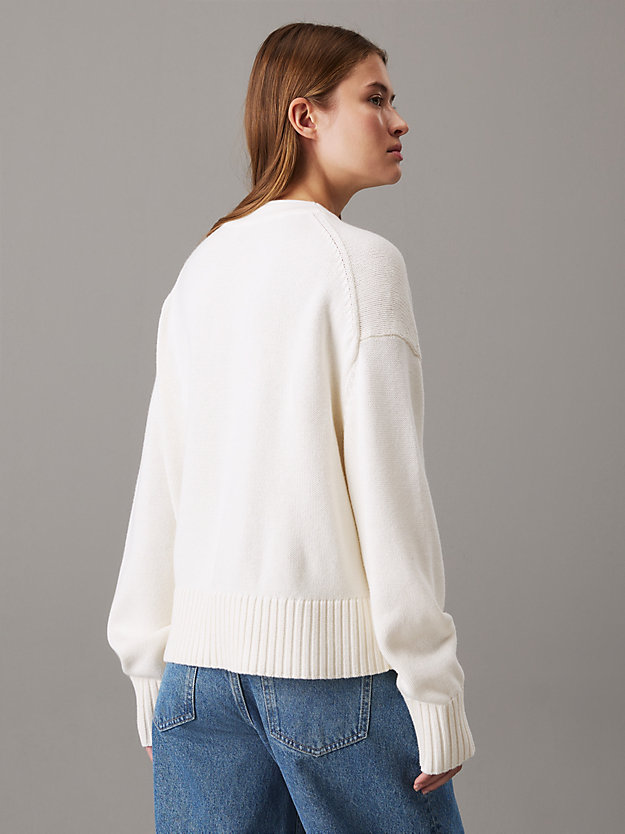 Cotton Wool Logo Collar Jumper