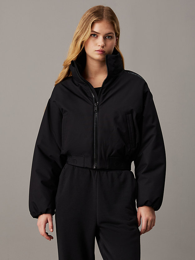 Cropped Padded Zip Up Jacket
