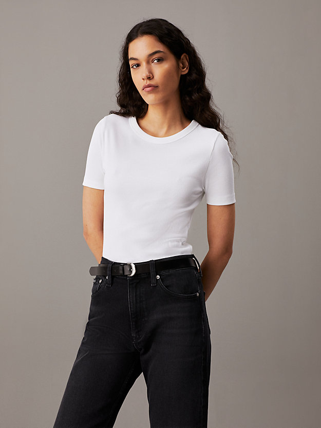 Slim Ribbed Cotton T-shirt