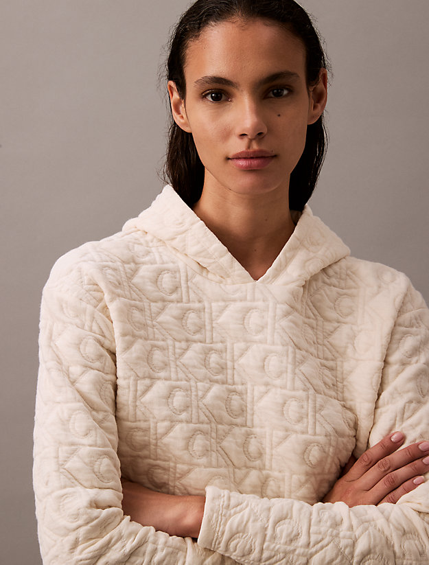 Logo Quilted Lounge Hoodie