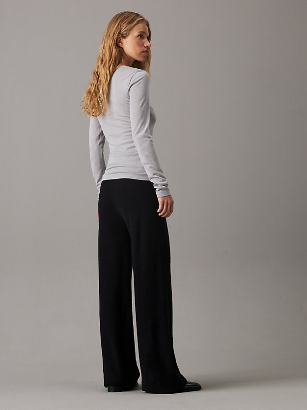 Soft Wool Wide Leg Trousers
