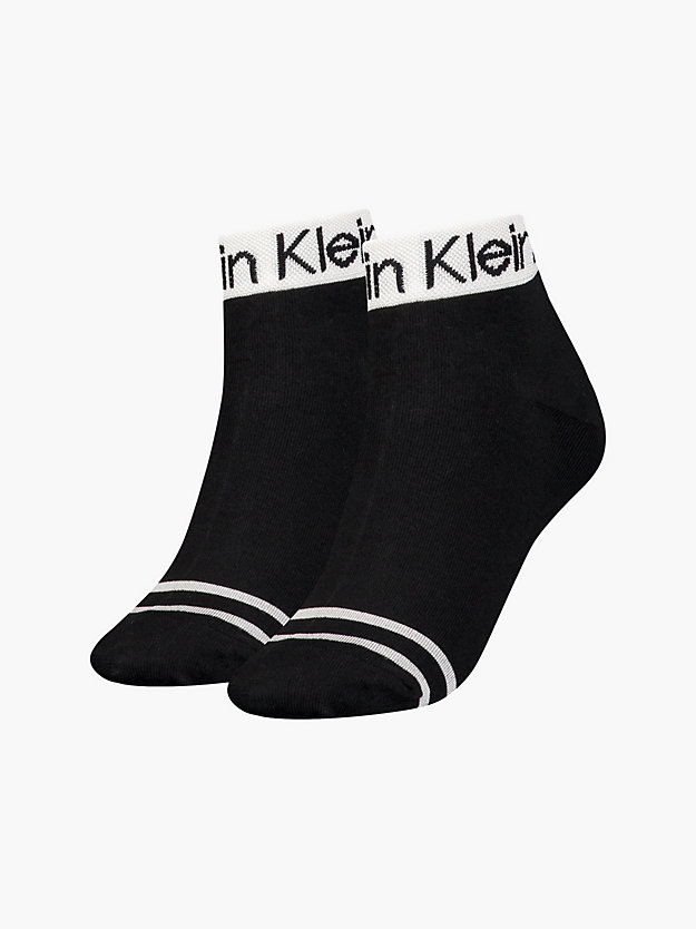 2 Pack Logo Stripe Ankle Socks