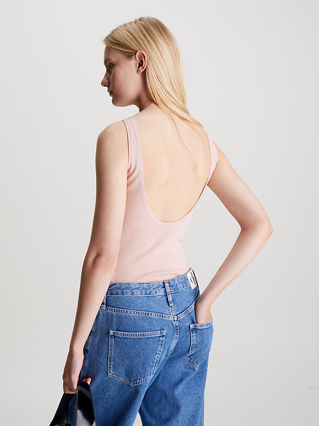 Slim Knit Open Back Tank Top