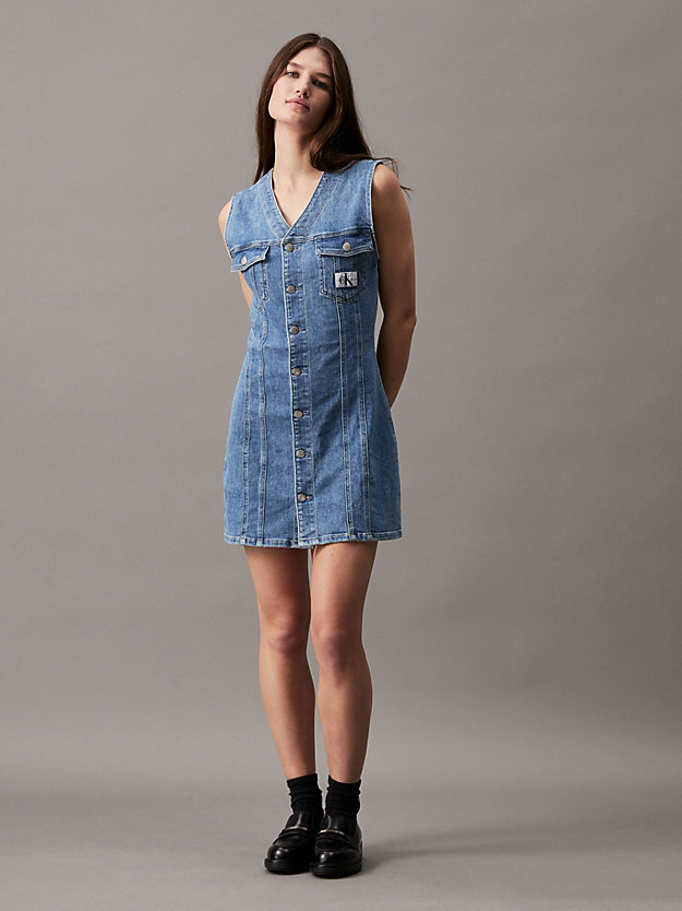 Sleeveless Denim Mini Dress