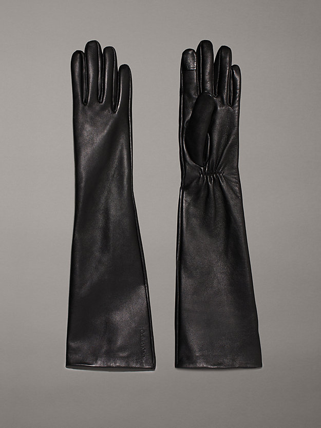 Long Leather Touchscreen Gloves