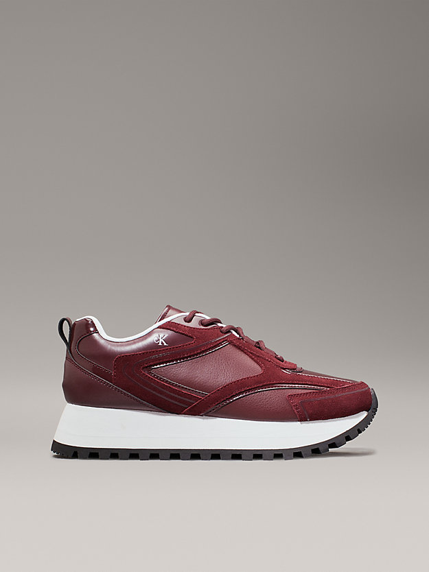 Faux Leather Trainers