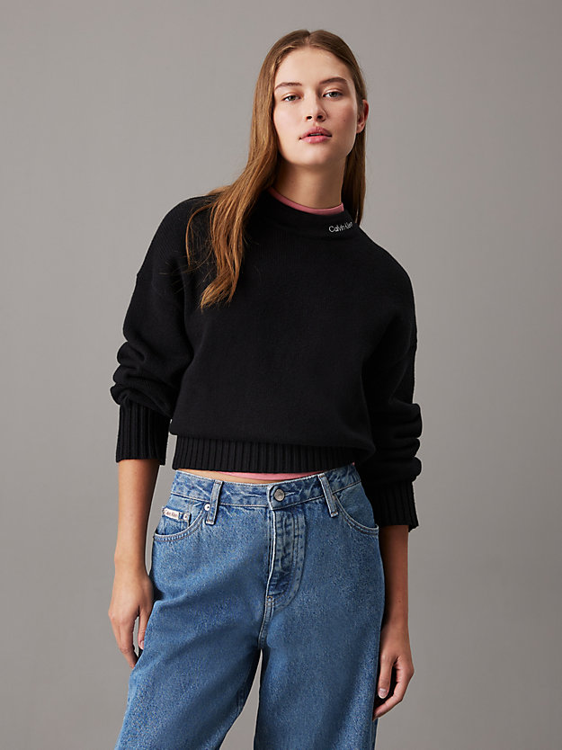 Cotton Wool Logo Collar Jumper