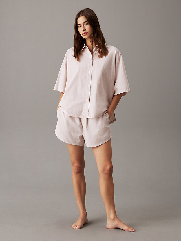 Cotton Poplin Shorts Pyjama Set