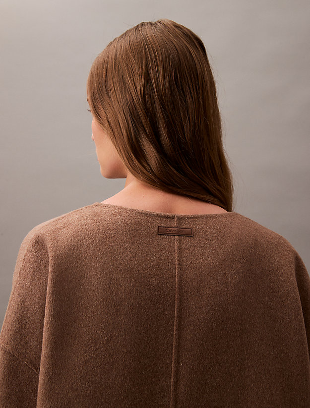 Cashmere Wool Blend Wrap Coat