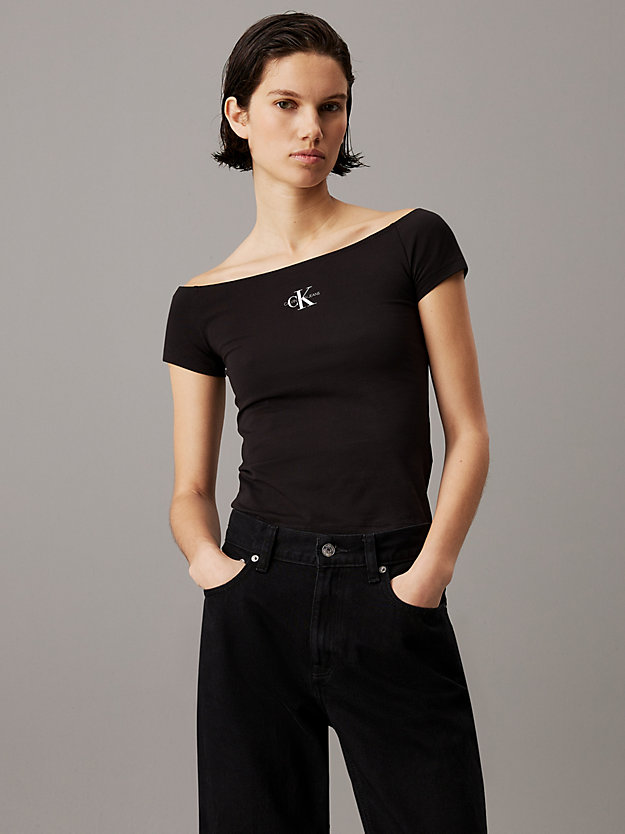 Slim Cotton Off-Shoulder Top