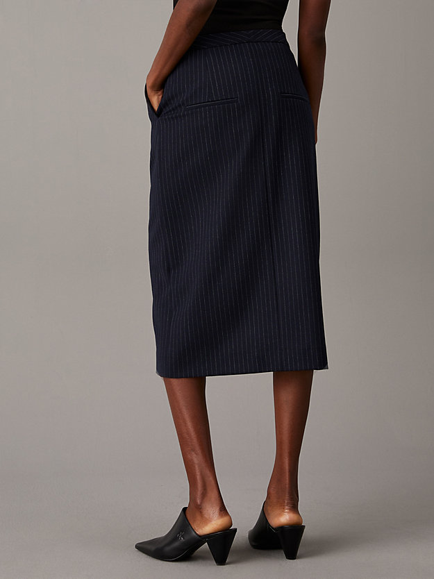 Pinstripe Midi Skirt
