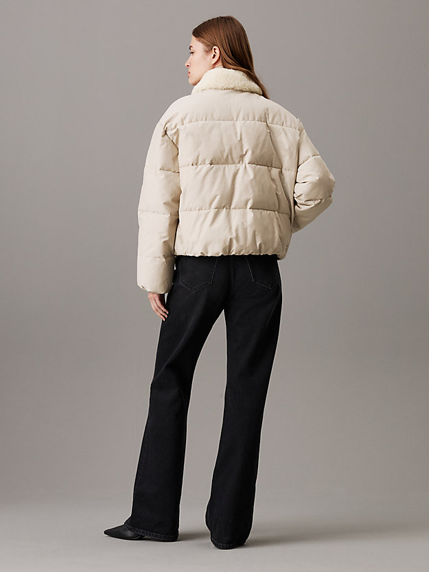 Relaxed Aviator Puffer Jacket