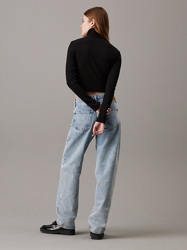 Slim Ribbed Cotton Roll Neck Top