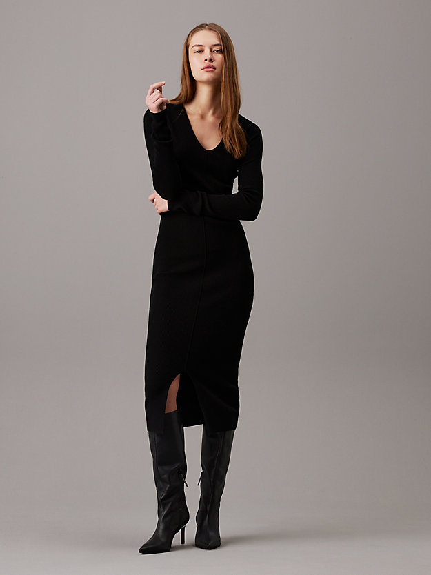 Slim Wool Bodycon Dress