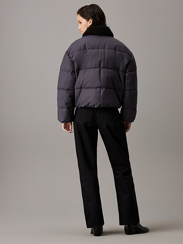 Relaxed Aviator Puffer Jacket