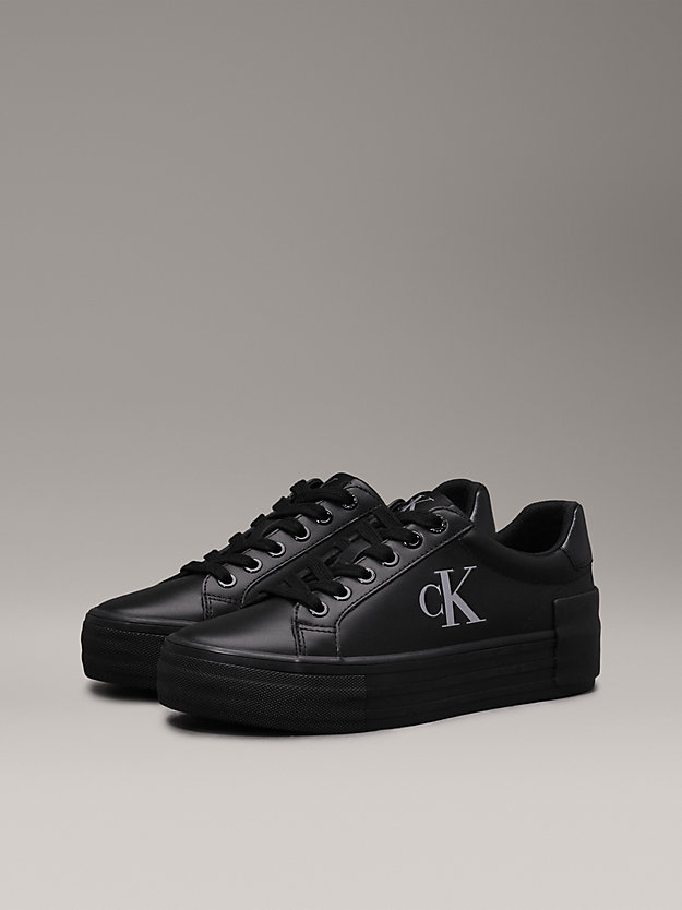 Leather Platform Trainers