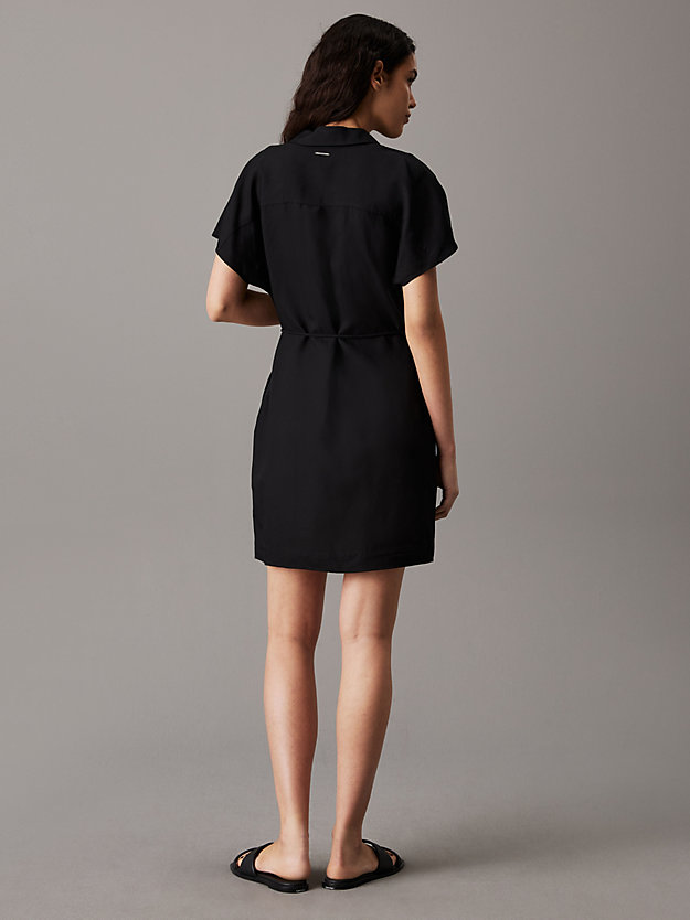 Linen Blend Mini Dress