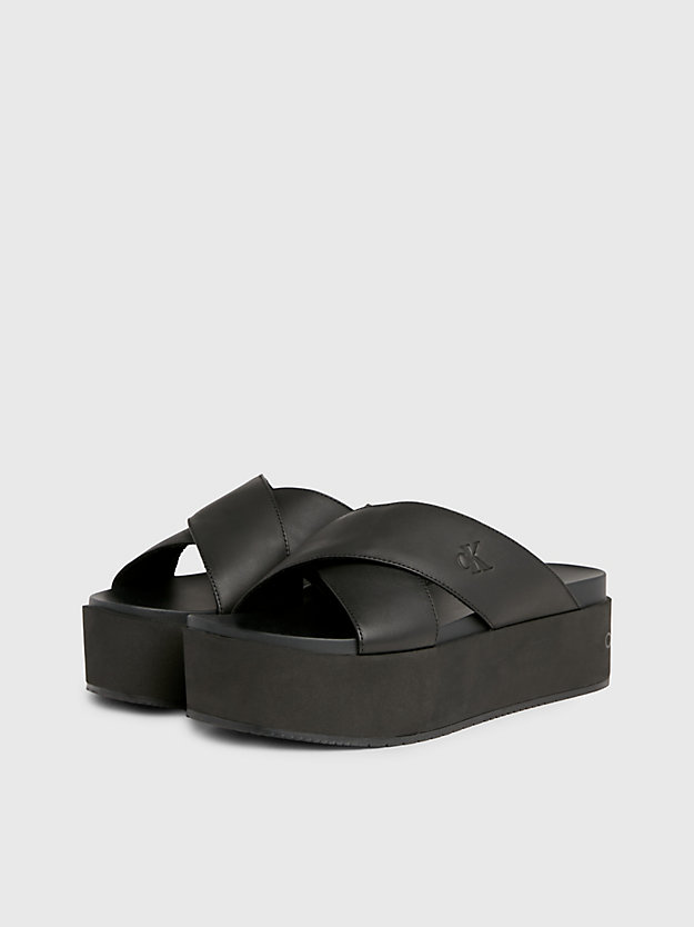 Leather Platform Sandals