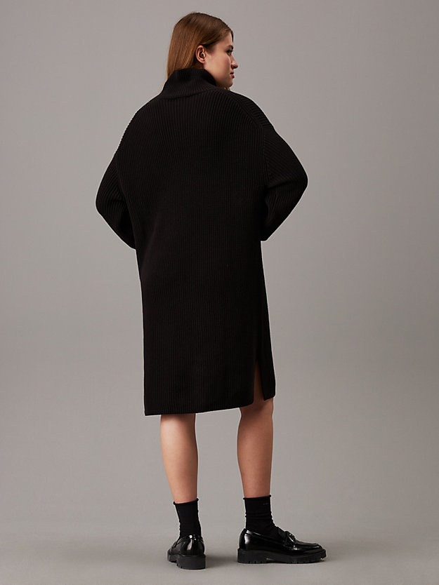 Relaxed Cotton Knit Jumper Dress