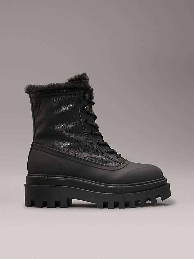 Leather Winter Platform Boots