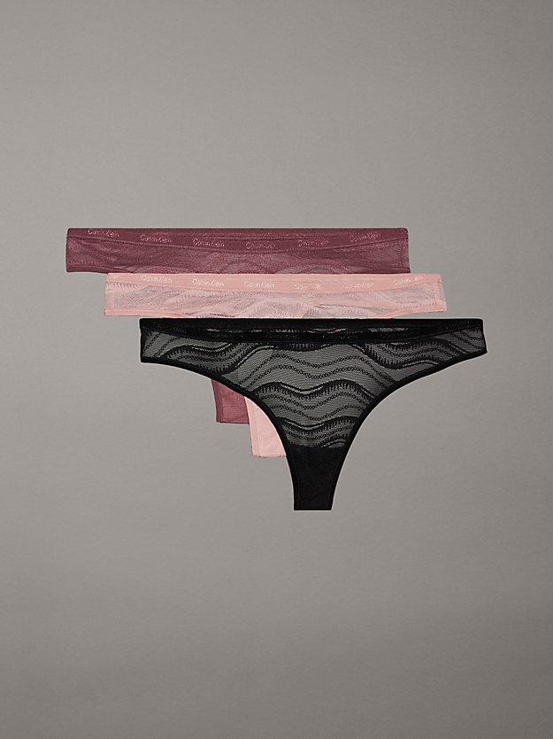 3 Pack Lace Thongs
