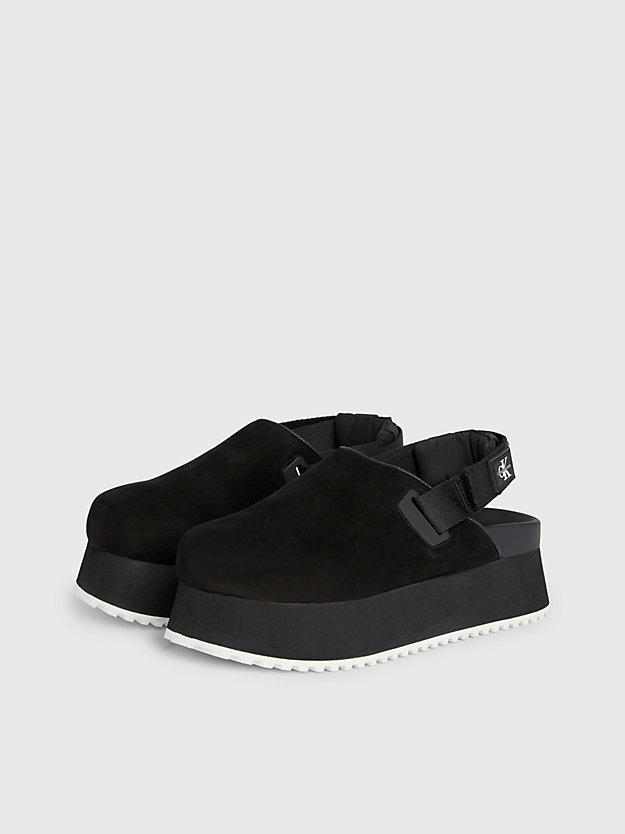 Leather Platform Mules