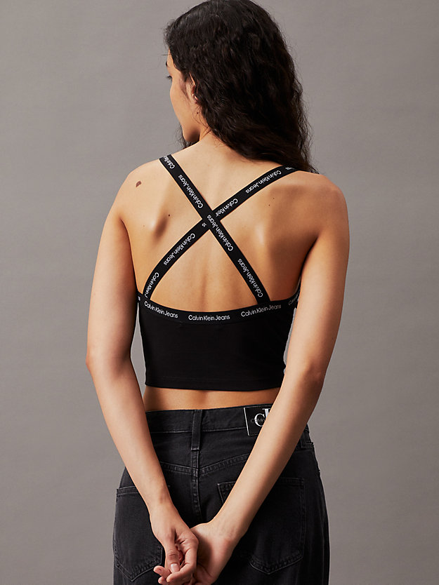 Logo Tape Cropped Tank Top