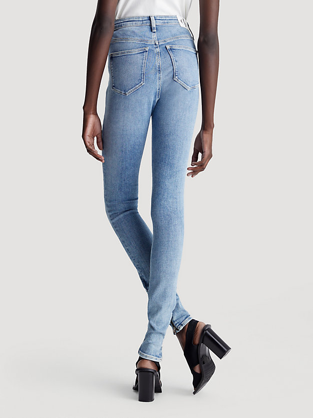 High Rise Super Skinny Zip Hem Jeans