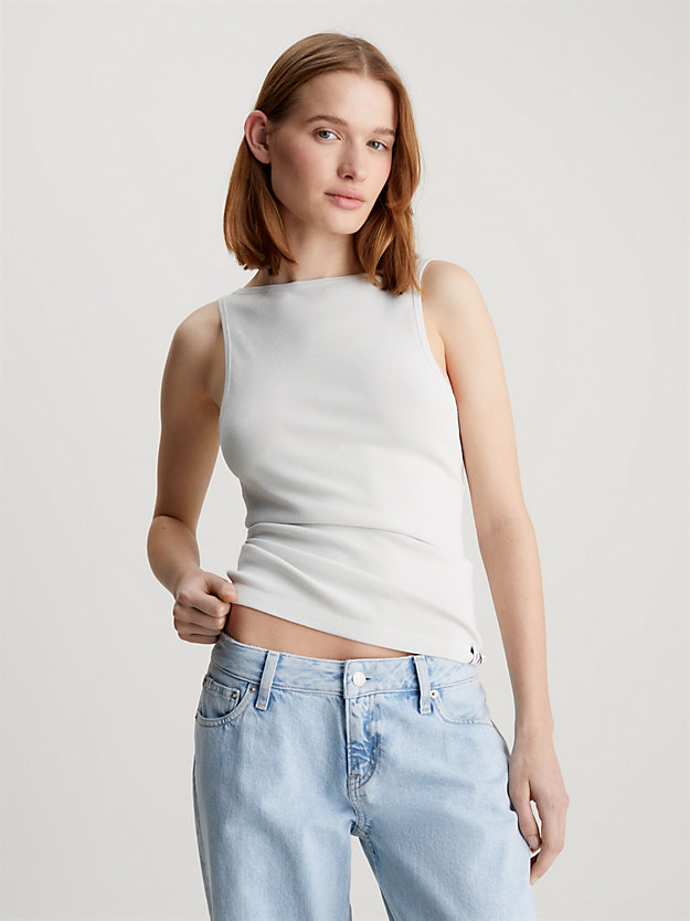 Slim Knit Open Back Tank Top