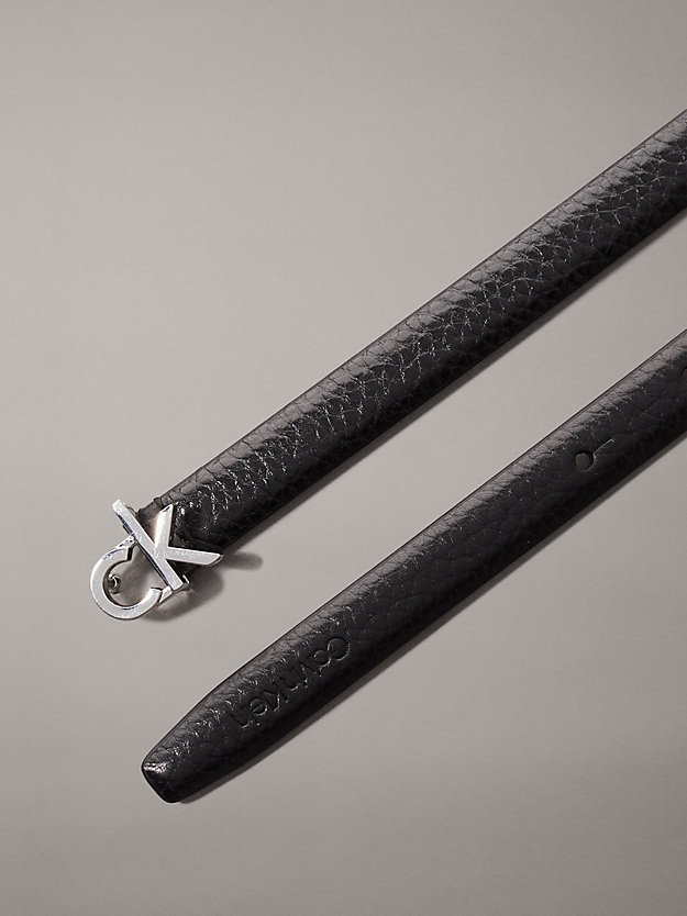 Slim Leather Logo Belt