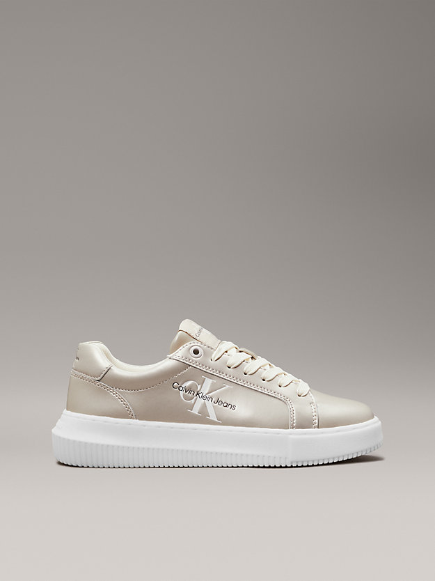 Metallic Leather Trainers