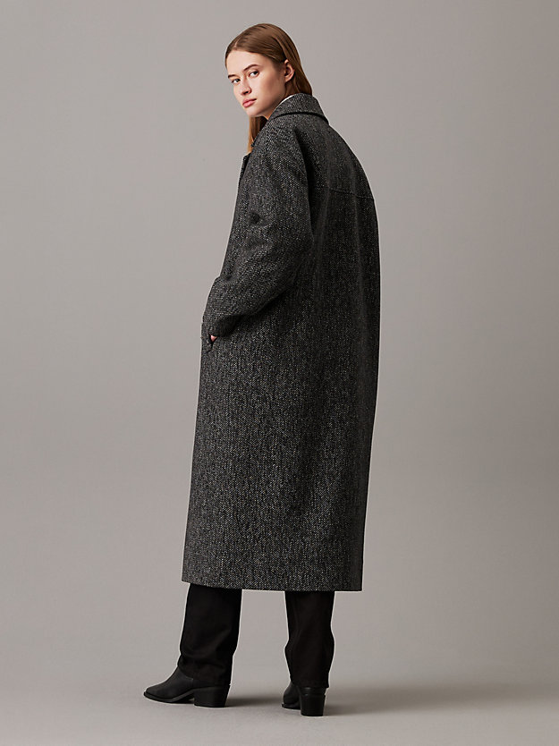 Wool Melange Long Coat
