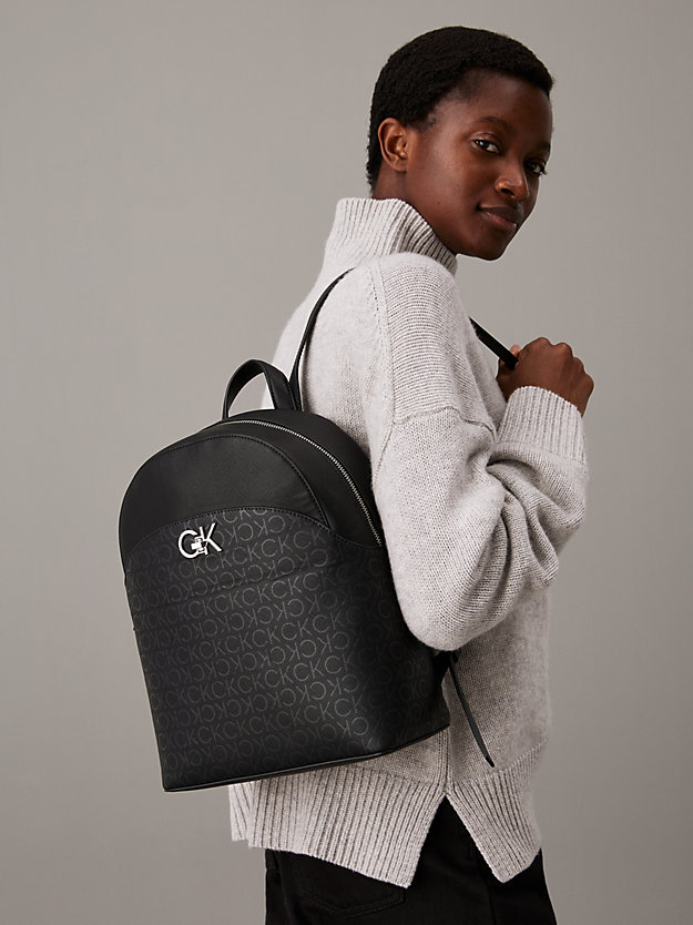 Logo Round Backpack Bag