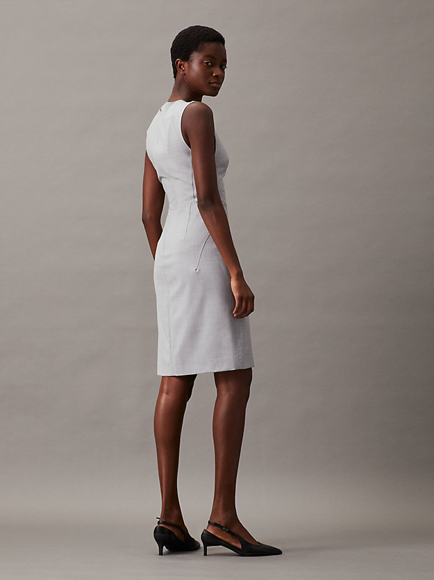 Slim Wool Blend Shift Dress