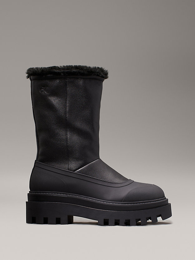 Leather Winter Platform Boots