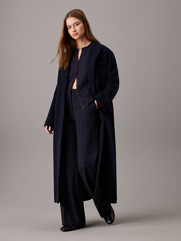 Oversized Wool Herringbone Coat