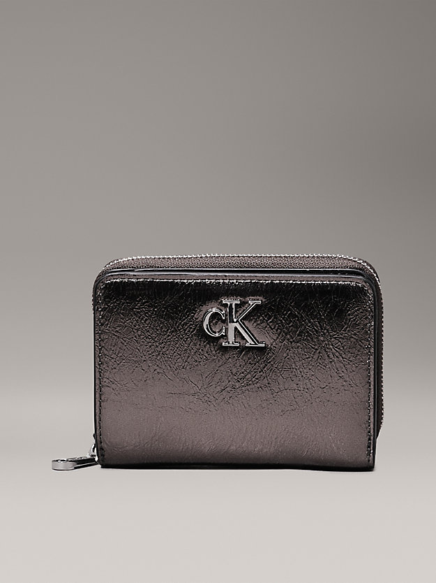 Metallic Zip Around Wallet