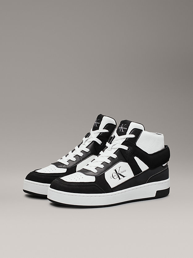 Leather High-Top Trainers