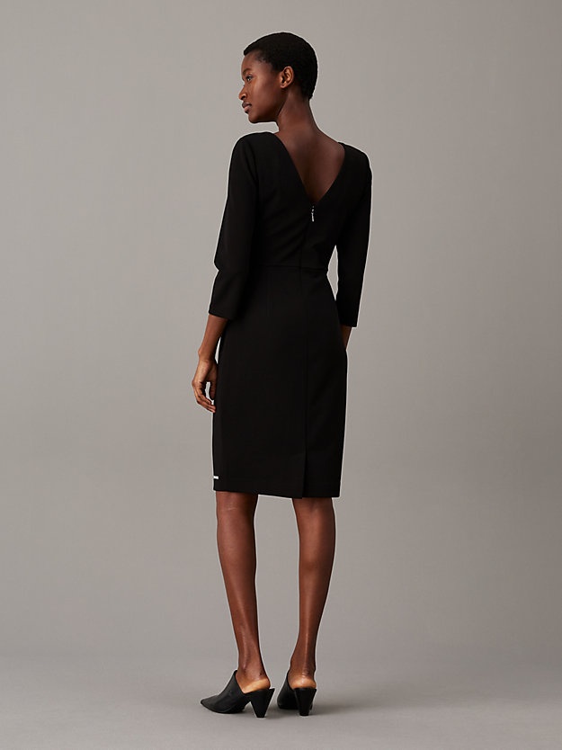 Slim Scuba Twist Detail Dress