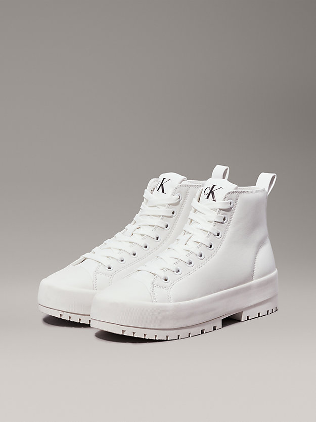 Leather Lug High-Top Trainers
